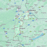 Vienna si trova ad un’ora di strada dal Burgenland. © Google Maps